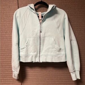Lululemon Women's Scuba Hoodie Sweatshirt Blue, Cropped, Thumbhole XS/S